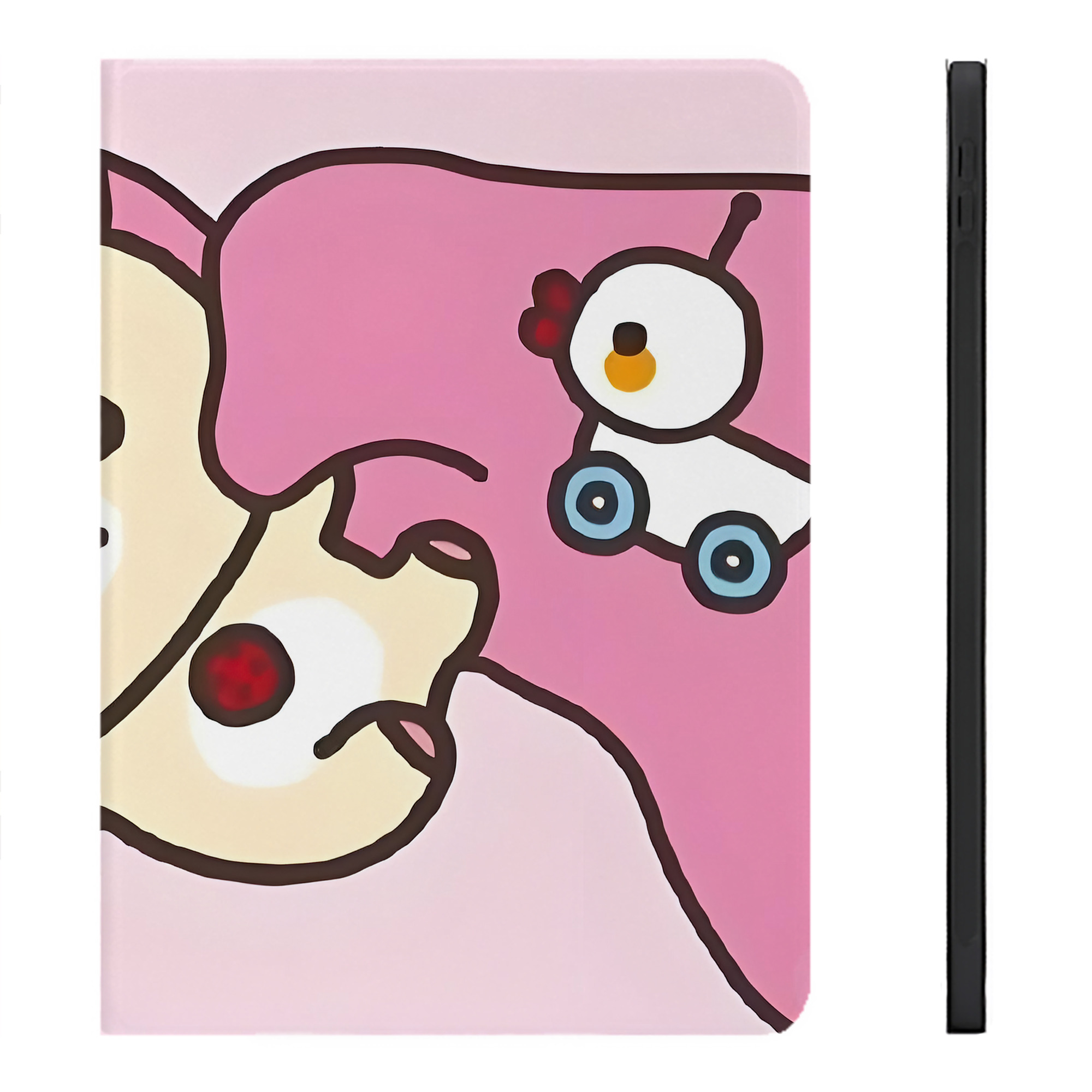 （画像用） リラックマ リラックマ キイロイトリ Rilakkuma Korilakkuma Kiiroitori IPadケース ペンホルダー付き ブックスタイルデザイン